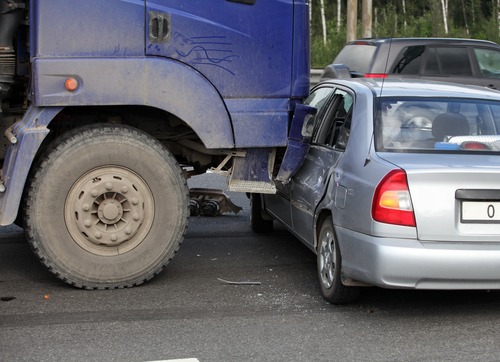 Clash truck and car