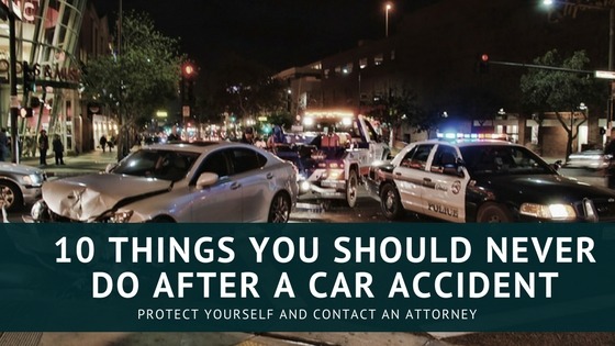 10 Things You Shouldn't do After a Car Wreck